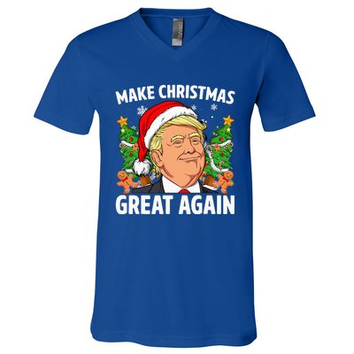 Trump 2024 Make Christmas Great Again V-Neck T-Shirt