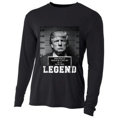 Trump 2024 Mugshot President Legend Cooling Performance Long Sleeve Crew