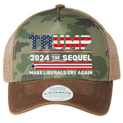 Trump 2024 Make Liberals Cry Again Legacy Tie Dye Trucker Hat