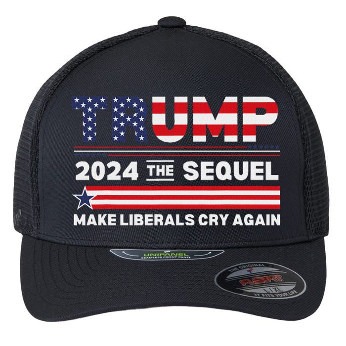 Trump 2024 Make Liberals Cry Again Flexfit Unipanel Trucker Cap