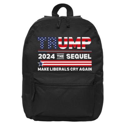 Trump 2024 Make Liberals Cry Again 16 in Basic Backpack