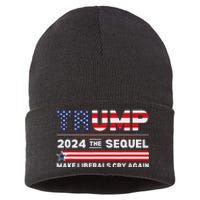 Trump 2024 Make Liberals Cry Again Sustainable Knit Beanie