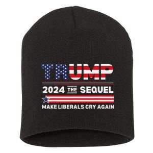 Trump 2024 Make Liberals Cry Again Short Acrylic Beanie