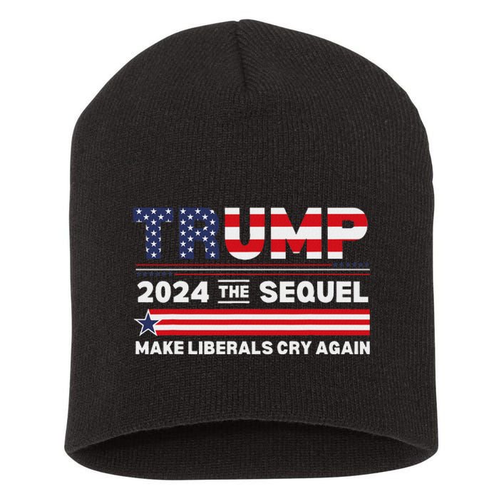 Trump 2024 Make Liberals Cry Again Short Acrylic Beanie