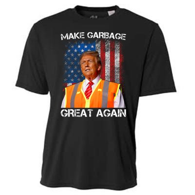 Trump 2024 Make Garbage Great Again Funny For Trump Us Flag Cooling Performance Crew T-Shirt