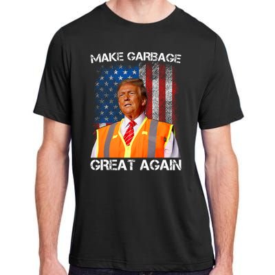 Trump 2024 Make Garbage Great Again Funny For Trump Us Flag Adult ChromaSoft Performance T-Shirt