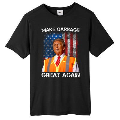 Trump 2024 Make Garbage Great Again Funny For Trump Us Flag Tall Fusion ChromaSoft Performance T-Shirt