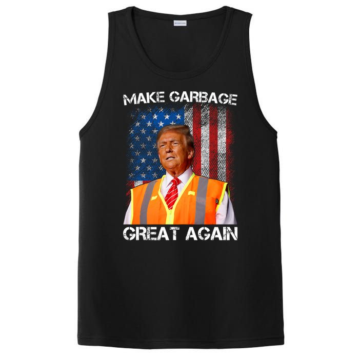 Trump 2024 Make Garbage Great Again Funny For Trump Us Flag PosiCharge Competitor Tank