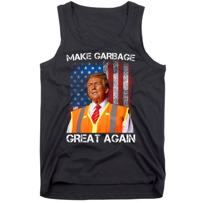 Trump 2024 Make Garbage Great Again Funny For Trump Us Flag Tank Top