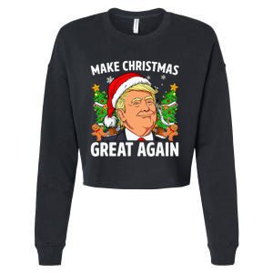 Trump 2024 Make Christmas Great Again Cropped Pullover Crew