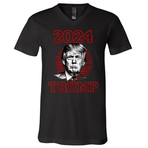 Trump 2024: MAGA Patriot Reelect Keep America Great! V-Neck T-Shirt