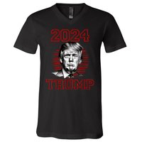 Trump 2024: MAGA Patriot Reelect Keep America Great! V-Neck T-Shirt