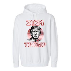 Trump 2024: MAGA Patriot Reelect Keep America Great! Garment-Dyed Fleece Hoodie