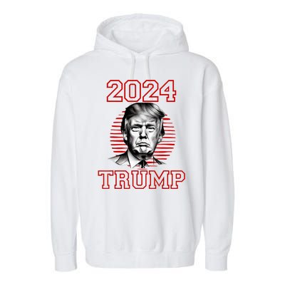 Trump 2024: MAGA Patriot Reelect Keep America Great! Garment-Dyed Fleece Hoodie