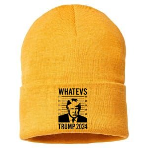 Trump 2024 Mugshot President Sustainable Knit Beanie