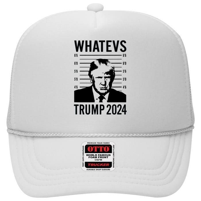 Trump 2024 Mugshot President High Crown Mesh Back Trucker Hat