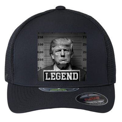 Trump 2024 Mugshot President Legend Flexfit Unipanel Trucker Cap