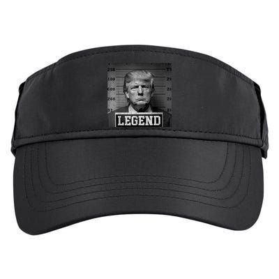 Trump 2024 Mugshot President Legend Adult Drive Performance Visor