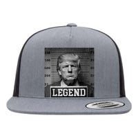 Trump 2024 Mugshot President Legend Flat Bill Trucker Hat