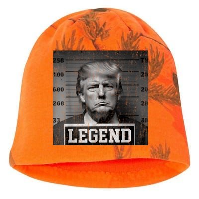 Trump 2024 Mugshot President Legend Kati - Camo Knit Beanie