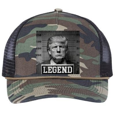 Trump 2024 Mugshot President Legend Retro Rope Trucker Hat Cap