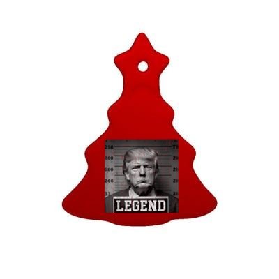 Trump 2024 Mugshot President Legend Pro Trump Ceramic Tree Ornament