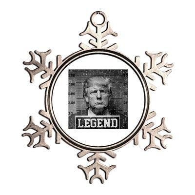 Trump 2024 Mugshot President Legend Pro Trump Metallic Star Ornament