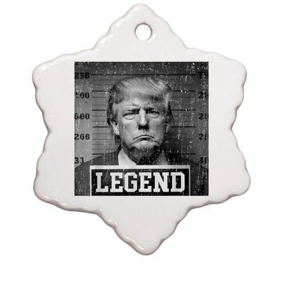 Trump 2024 Mugshot President Legend Pro Trump Ceramic Star Ornament