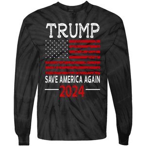 Trum 2024 Make America Great Again 7 Tie-Dye Long Sleeve Shirt