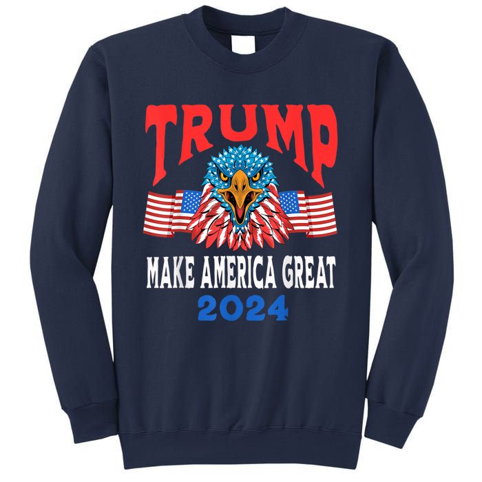 Trump 2024 Maga USA Republican American Flag Eagle Sweatshirt