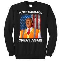 Trump 2024 Make Garbage Great Again Funny For Trump Us Flag Sweatshirt