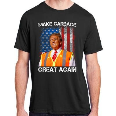 Trump 2024 Make Garbage Great Again Funny For Trump Us Flag Adult ChromaSoft Performance T-Shirt