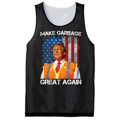 Trump 2024 Make Garbage Great Again Funny For Trump Us Flag Mesh Reversible Basketball Jersey Tank