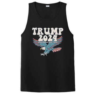 Trump 2024 Make Maga Great America Again Eagle Retro Gift PosiCharge Competitor Tank