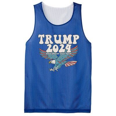 Trump 2024 Make Maga Great America Again Eagle Retro Gift Mesh Reversible Basketball Jersey Tank