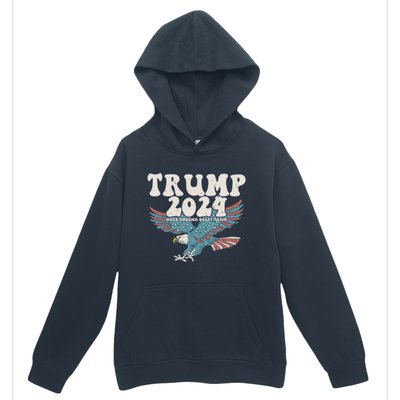 Trump 2024 Make Maga Great America Again Eagle Retro Gift Urban Pullover Hoodie