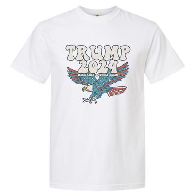 Trump 2024 Make Maga Great America Again Eagle Retro Gift Garment-Dyed Heavyweight T-Shirt