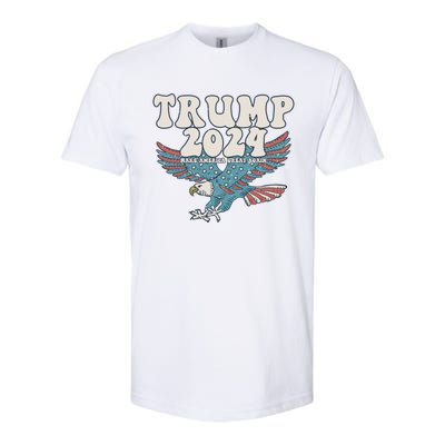 Trump 2024 Make Maga Great America Again Eagle Retro Gift Softstyle CVC T-Shirt