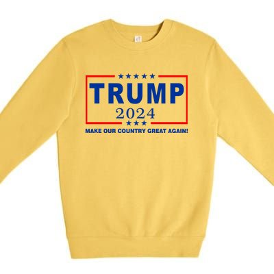 Trump 2024 Make Our Country Great Again Premium Crewneck Sweatshirt