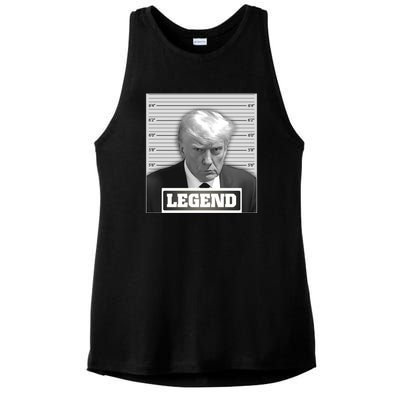 Trump 2024 Mugshot President Legend Ladies PosiCharge Tri-Blend Wicking Tank