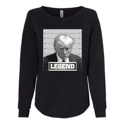 Trump 2024 Mugshot President Legend Womens California Wash Sweatshirt