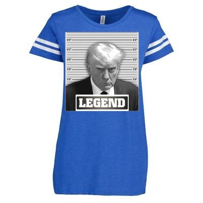 Trump 2024 Mugshot President Legend Enza Ladies Jersey Football T-Shirt