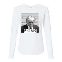 Trump 2024 Mugshot President Legend Womens Cotton Relaxed Long Sleeve T-Shirt