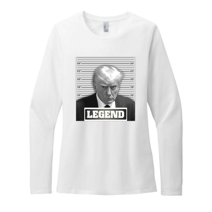 Trump 2024 Mugshot President Legend Womens CVC Long Sleeve Shirt