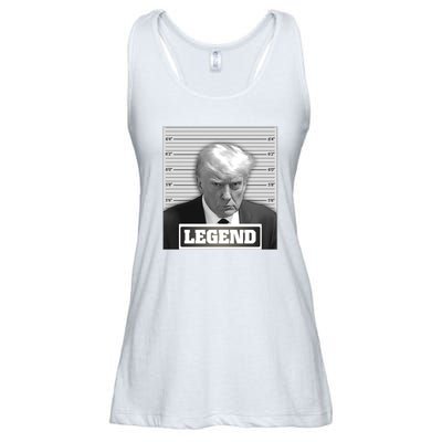 Trump 2024 Mugshot President Legend Ladies Essential Flowy Tank