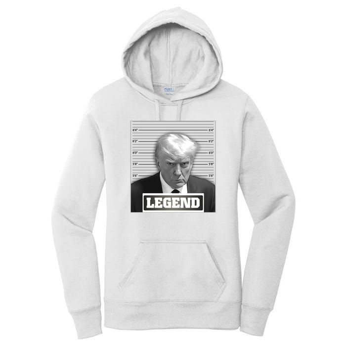 Trump 2024 Mugshot President Legend Women's Pullover Hoodie