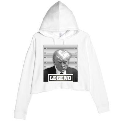 Trump 2024 Mugshot President Legend Crop Fleece Hoodie