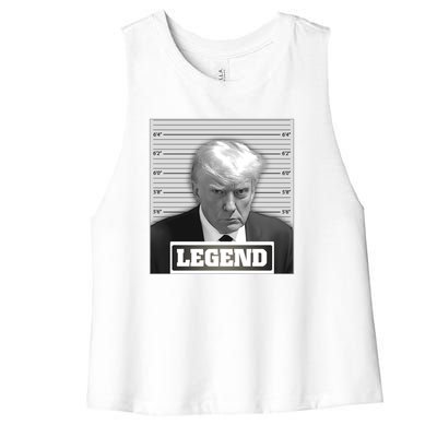 Trump 2024 Mugshot President Legend Women's Racerback Cropped Tank