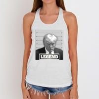 Trump 2024 Mugshot President Legend Women's Knotted Racerback Tank