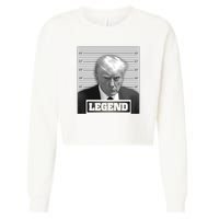 Trump 2024 Mugshot President Legend Cropped Pullover Crew